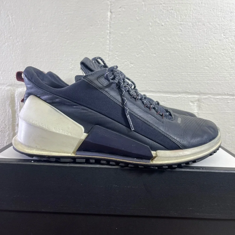 Ecco Biom 2.0 Blue White Trainer Training Shoes Sneaker Men's 8-8.5 US/42 EU
